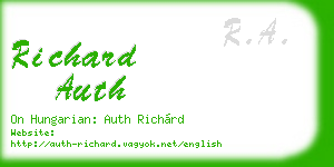 richard auth business card